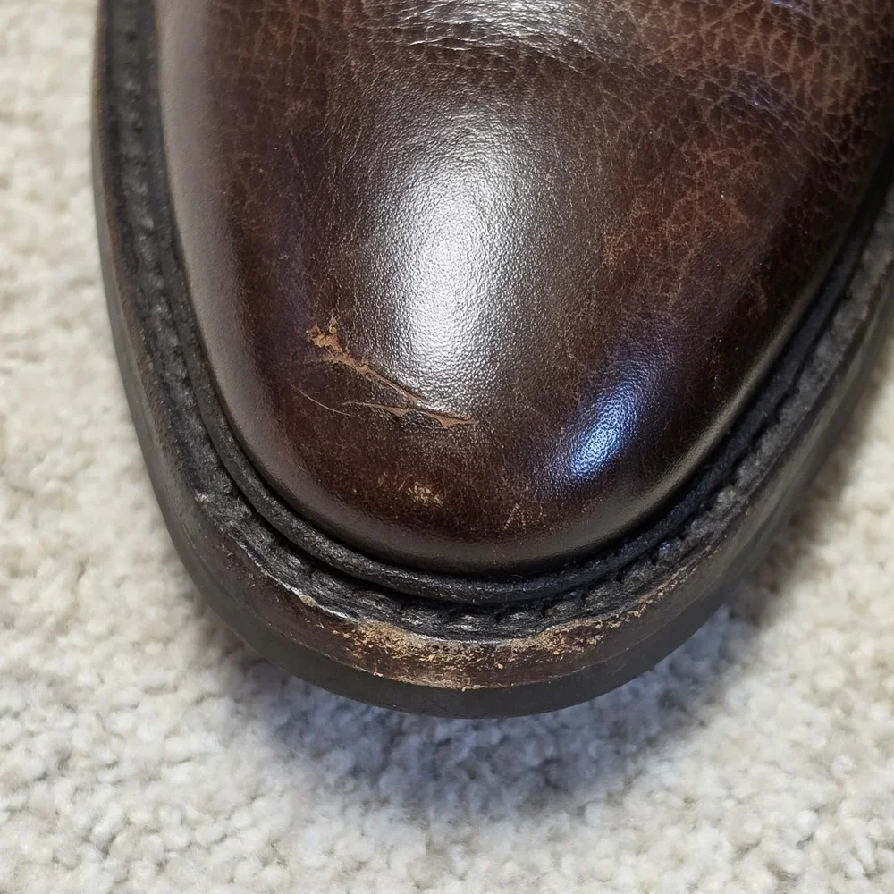 Crockett & Jones Ashdown Dark Brown Country Calf Grain Leather Derby Shoes 10D